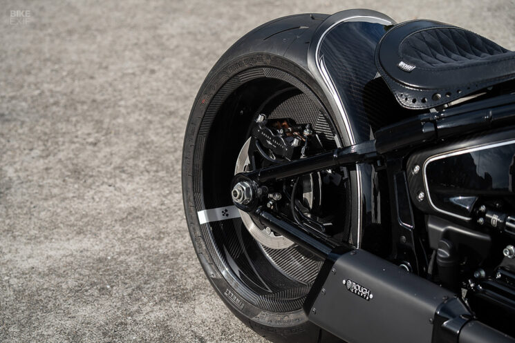 Rough Crafts Harley Fat Boy with BST custom carbon fiber wheels