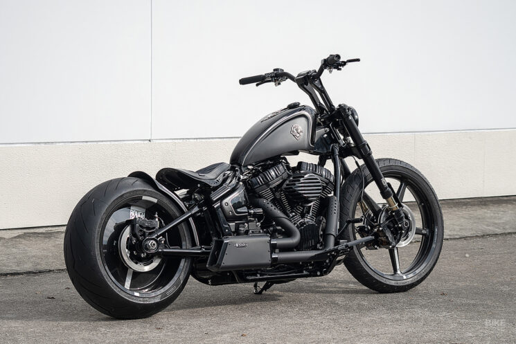 Rough Crafts Harley Fat Boy with BST custom carbon fiber wheels