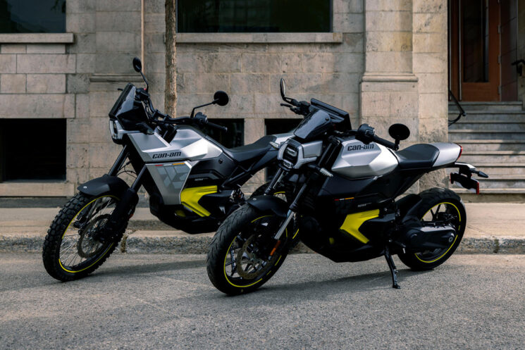 Can-Am Origin and Pulse electric motorcycles