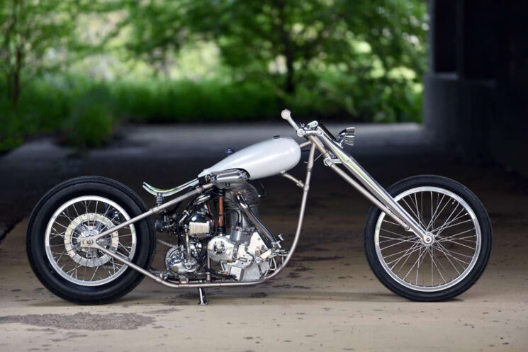 1,700 cc single-cylinder Wright chopper by Al Hackel