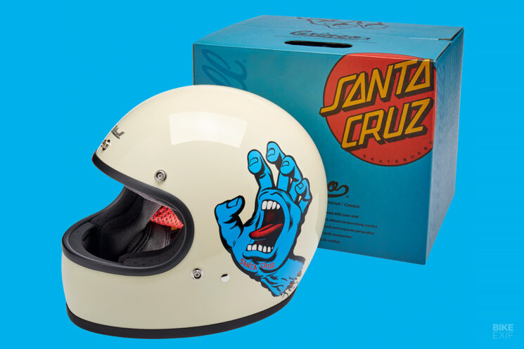 Biltwell Inc. limited edition Gringo helmet. x Santa Cruz Skateboards