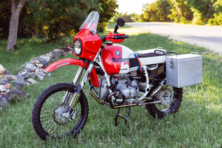 Replica of Tyson Carver's BMW R100GS racing car