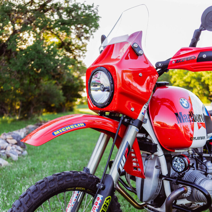 Replica of Tyson Carver's BMW R100GS racing car