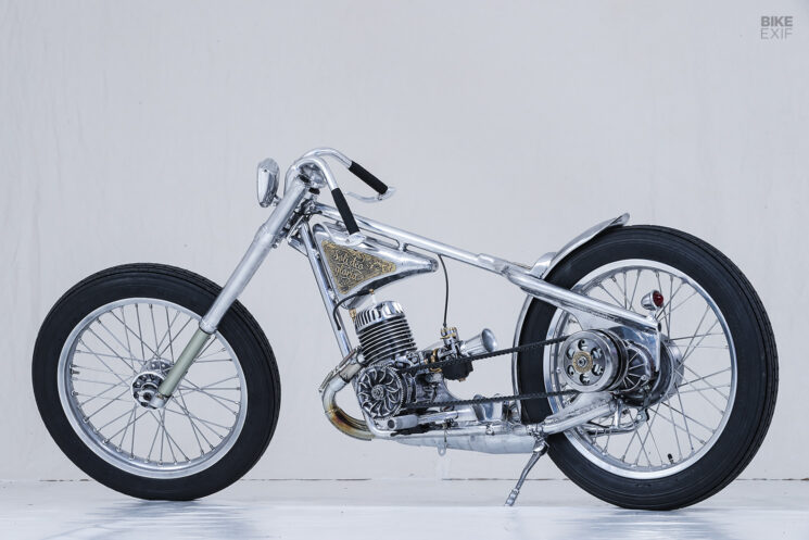 Custom built two-stroke land speed racer by Wannabe-Choppers