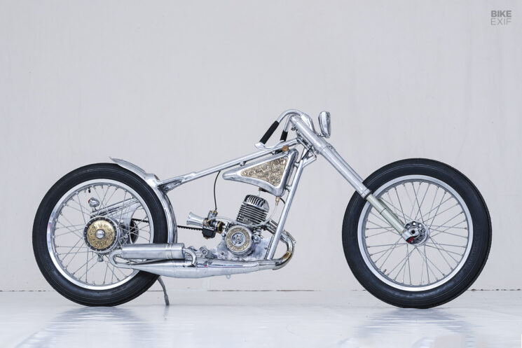 Custom built two-stroke land speed racer by Wannabe-Choppers