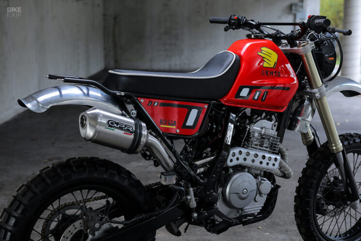 2002 Honda Dominator scrambler by Gas&Retro