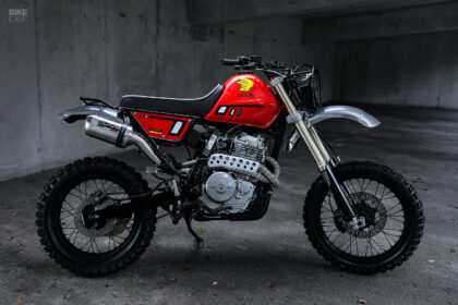 2002 Honda Dominator scrambler by Gas&Retro