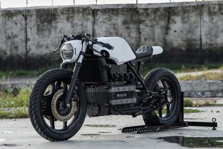 BMW K100 café racer with an electric conversion