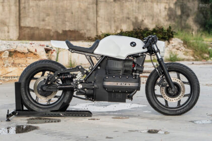 BMW K100 café racer with an electric conversion