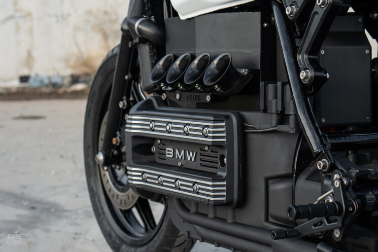 BMW K100 café racer with an electric conversion