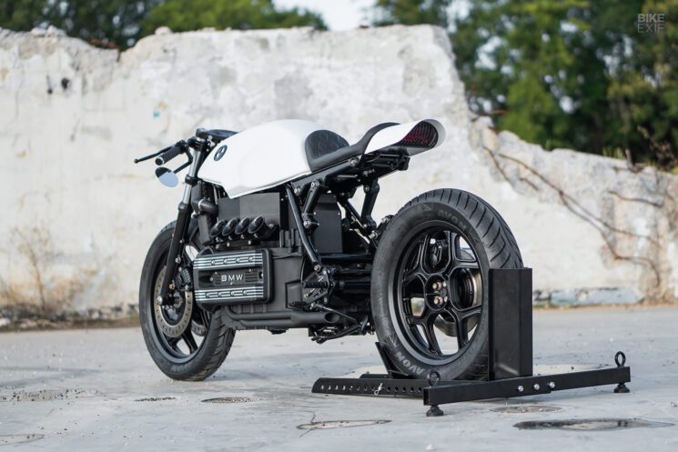 BMW K100 café racer with an electric conversion