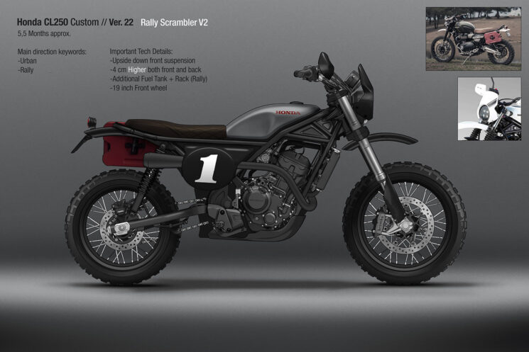 Concept scrambler Honda CL250 par Bunker Custom Cycles