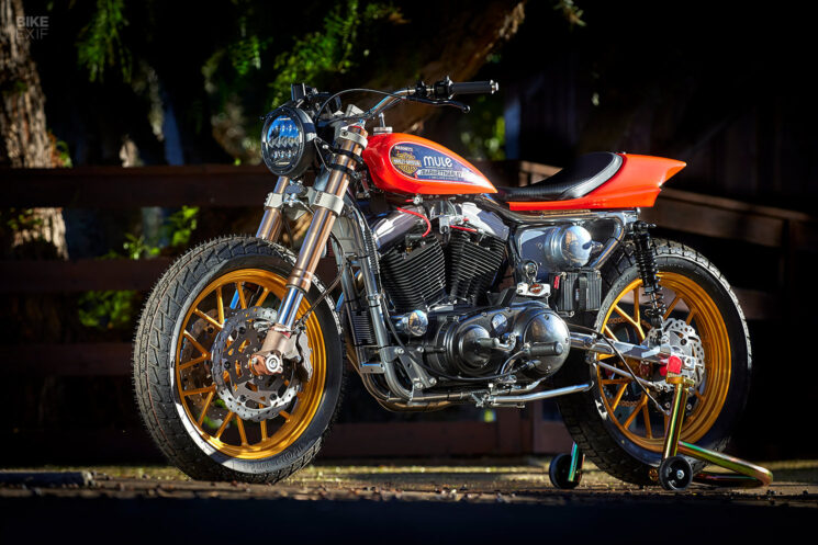 Custom Harley Sportster street tracker by Mule Motorcycles