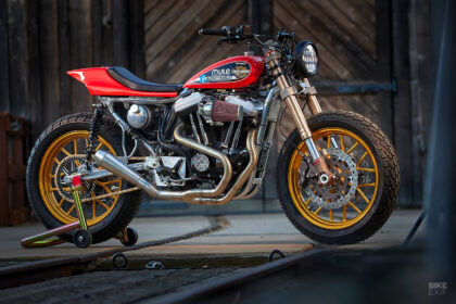 Custom Harley Sportster street tracker by Mule Motorcycles