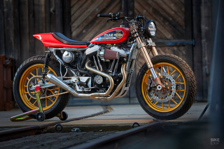 Custom Harley Sportster street tracker by Mule Motorcycles