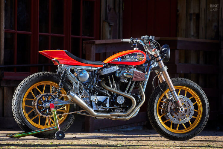 Custom Harley Sportster street tracker by Mule Motorcycles