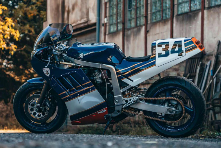 Vélo de piste Suzuki GSX-R1100 personnalisé par Nigel's Creative Customs