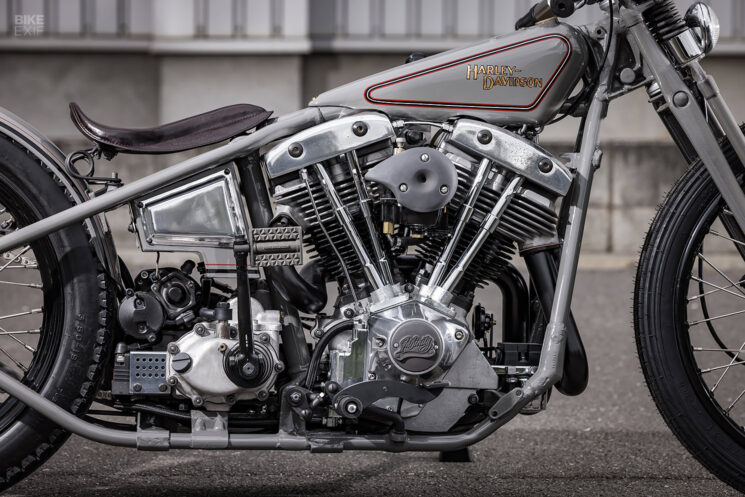 Board track-style custom Harley Shovelhead by Infinity Japan