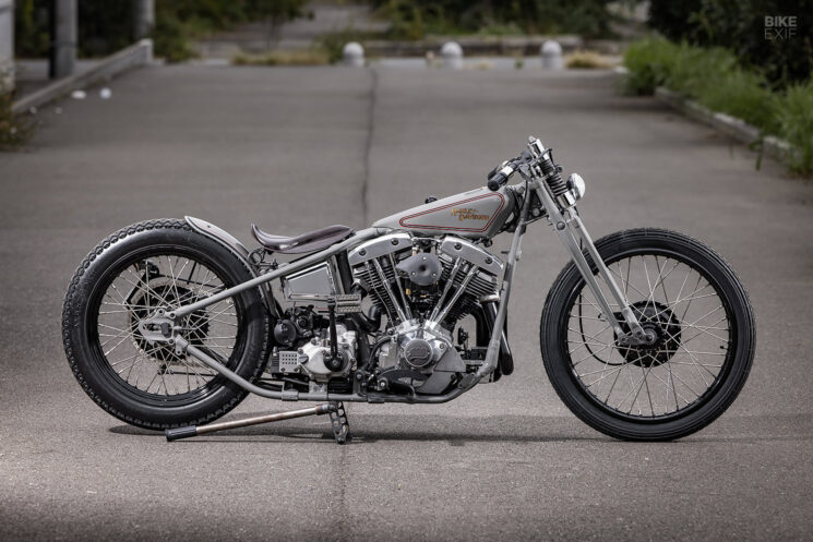 Board track-style custom Harley Shovelhead by Infinity Japan