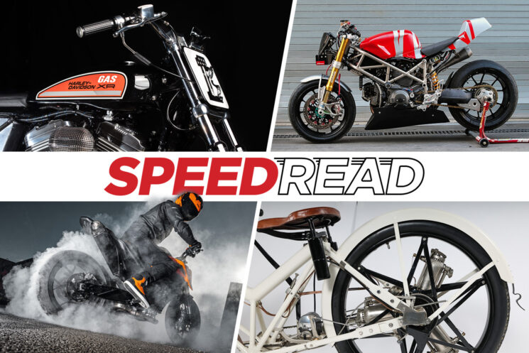 The latest vintage Harley replicas, race bikes, vintage oddities, and bike news