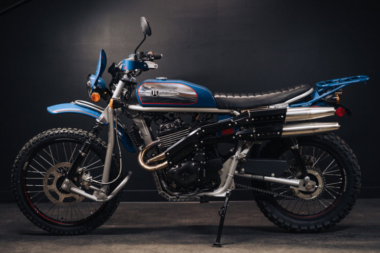 The first production Janus Motorcycles Gryffin 450 scrambler