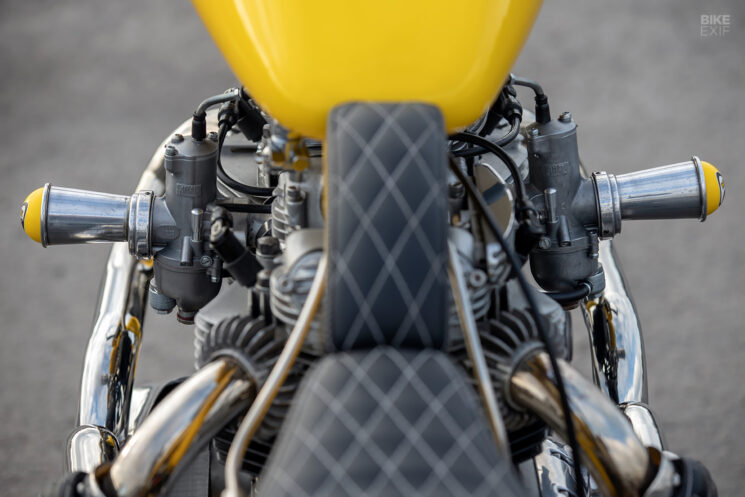 Twin-engine Triumph drag bike inspired by the Mooneyes Streamliner