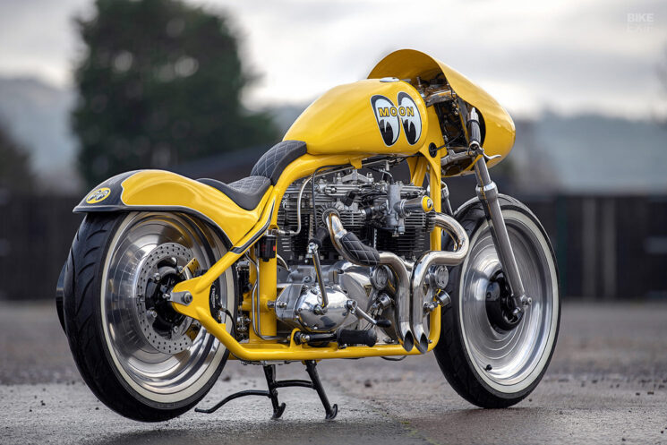 Twin-engine Triumph drag bike inspired by the Mooneyes Streamliner